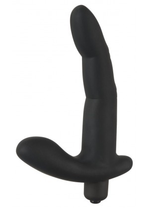 Черный вибромассажер простаты Naughty Finger Prostate Vibe - 13,8 см.