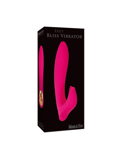 Розовый вибратор с клиторальным отростком Bliss Vibrator - 17,8 см.