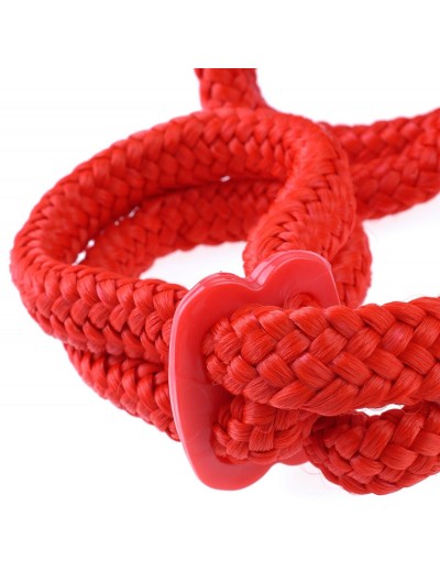 Красные верёвочные оковы на руки или ноги Silk Rope Love Cuffs