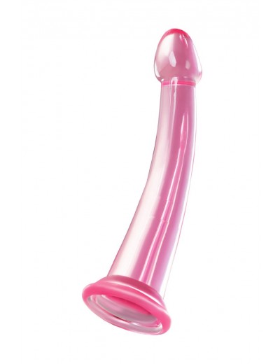 Розовый нереалистичный фаллоимитатор Jelly Dildo L - 20 см.