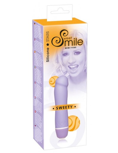 Сиреневый мини-вибратор Mini Sweety - 12,4 см.