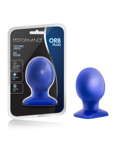 Синяя шаровидная пробка Performance Orb Plug - 10,2 см.