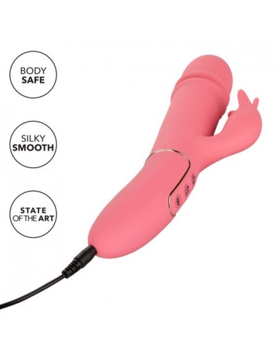Розовый вибратор-кролик Shameless Tease - 25,5 см.