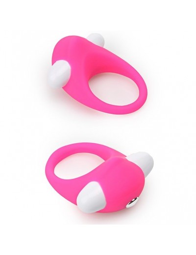 Розовое эрекционное кольцо LIT-UP SILICONE STIMU RING 6