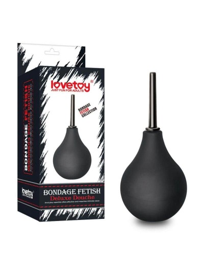 Черный интимный душ-спринцовка Bondage Fetish Deluxe Douche
