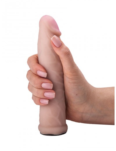 Женский страпон LESBI с вагинальной пробочкой - 17 см.