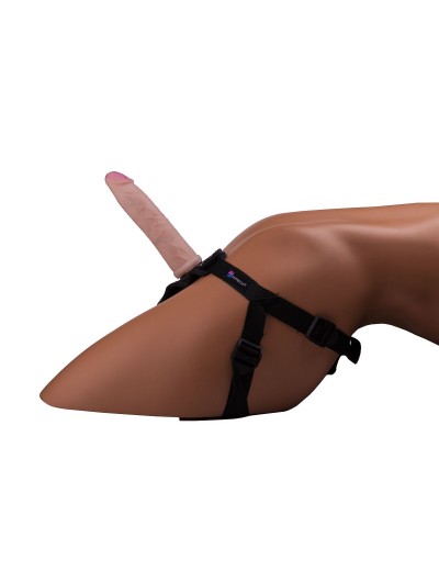 Женский страпон LESBI с вагинальной пробочкой - 17 см.