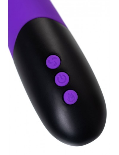 Фиолетовый ротатор «Дрючка-заменитель» с функцией нагрева - 18 см.