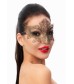 Роскошная золотистая женская карнавальная маска