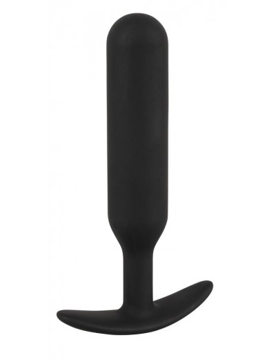 Черная утяжеленная анальная пробка Anal Trainer Small - 16 см.