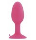 Розовая анальная втулка со стальным шариком внутри POPO Pleasure - 8,5 см.