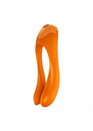 Оранжевый универсальный унисекс вибростимулятор Candy Cane