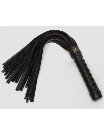 Черная кожаная плеть Bound to You Faux Leather Small Flogger - 29,2 см.