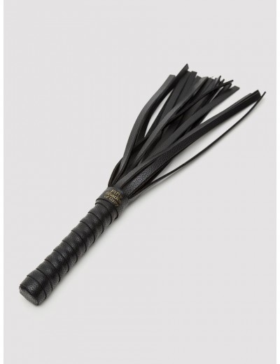 Черная кожаная плеть Bound to You Faux Leather Small Flogger - 29,2 см.