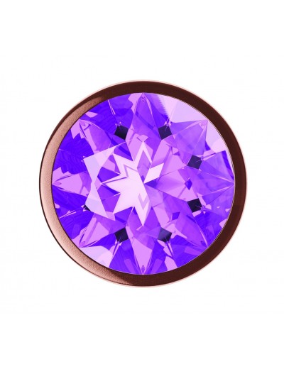 Пробка цвета розового золота с фиолетовым кристаллом Diamond Amethyst Shine S - 7,2 см.