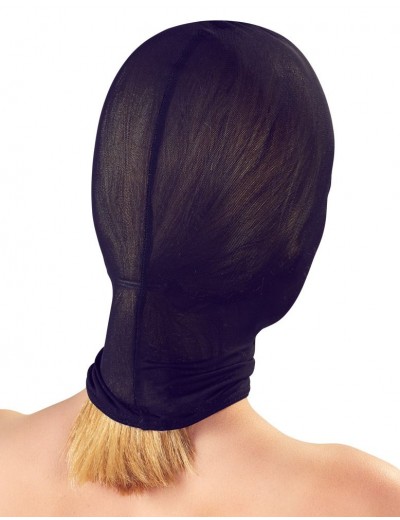 Черный шлем на голову с вырезами