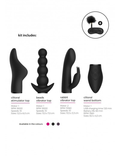 Черный эротический набор Pleasure Kit №6