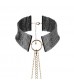 Чёрный ошейник с цепочками Desir Metallique Collar