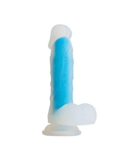 Голубой фаллоимитатор-реалистик So Divine Blue Mamba Dildo - 19 см.