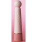 Нежно-розовый вибратор с шаровидной мягкой головкой IROHA Rin+ Sango - 16 см.
