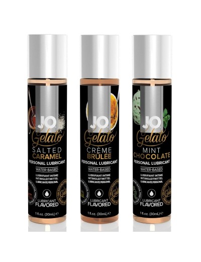 Подарочный набор вкусовых лубрикантов Tri-Me Triple Pack Gelato