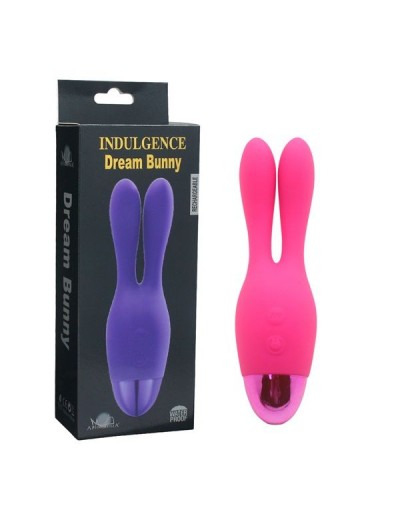 Розовый вибратор INDULGENCE Rechargeable Dream Bunny - 15 см.