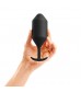 Чёрная пробка для ношения B-vibe Snug Plug 5 - 14 см.
