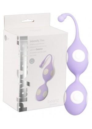 Фиолетово-белые вагинальные шарики Play Candy Beanz 