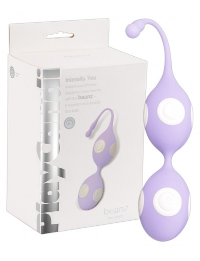 Фиолетово-белые вагинальные шарики Play Candy Beanz