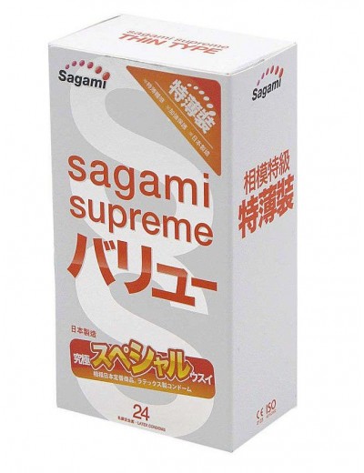 Ультратонкие презервативы Sagami Xtreme Superthin - 24 шт.