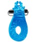 Голубое эрекционное виброкольцо с шипиками