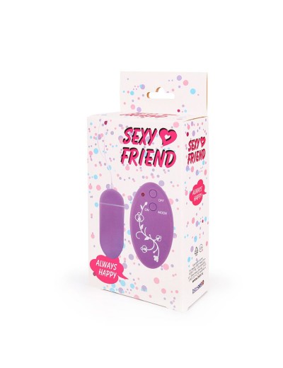 Фиолетовое виброяйцо Sexy Friend с 10 режимами вибрации