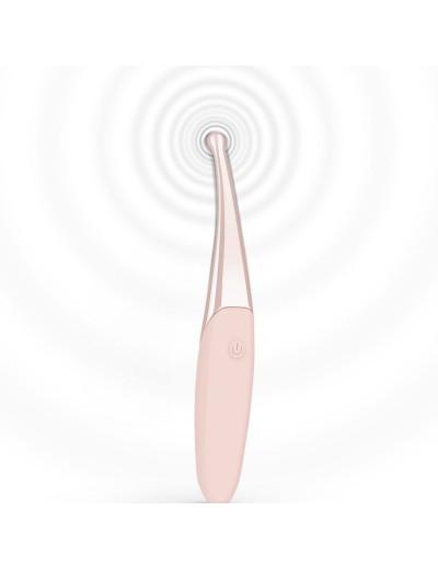 Розовый точечный вибромассажер Senzi Vibrator - 14,7 см.