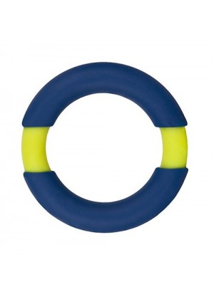 Синее эрекционное кольцо NEON STIMU RING 42MM BLUE/YELLOW