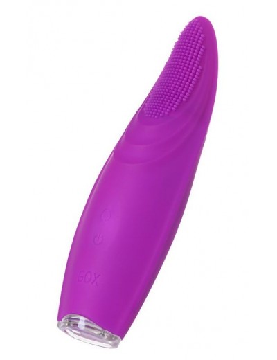 Фиолетовый клиторальный стимулятор с ресничками JOS ALICIA - 15,5 см.