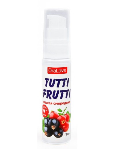 Гель-смазка Tutti-frutti со вкусом смородины - 30 гр.