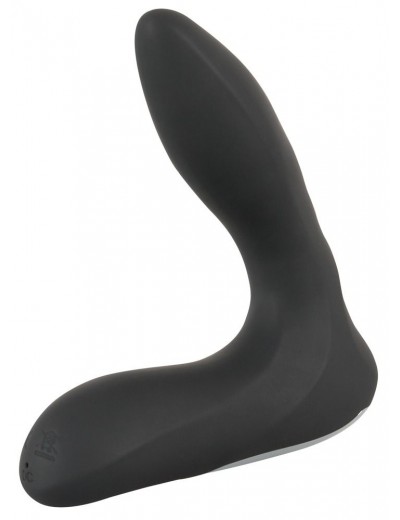 Черная анальная втулка с вибрацией и функцией расширения Inflatable Vibrating Prostate Plug