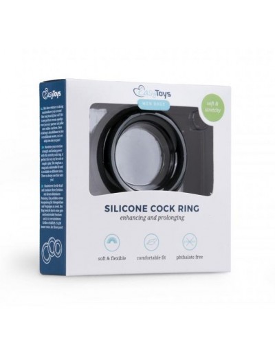 Черное эрекционное кольцо Silicone Cock Ring Medium