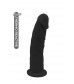 Черный реалистичный фаллоимитатор DILDO 7.5INCH BLACK - 19 см.