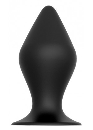 Черная анальная пробка PLUG WITH SUCTION CUP - 12,5 см.