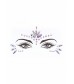 Эротический комплект с наклейкой на лицо Bra Set With Garters   Dazzling Sticker