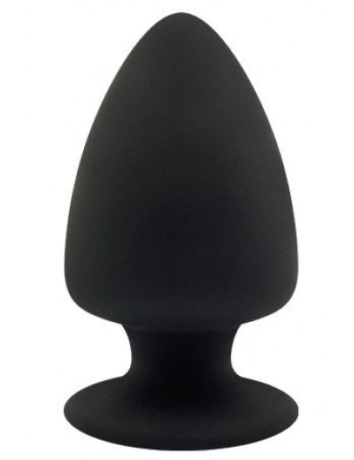 Черная анальная пробка PREMIUM SILICONE PLUG S - 9 см.