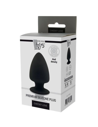 Черная анальная пробка PREMIUM SILICONE PLUG S - 9 см.