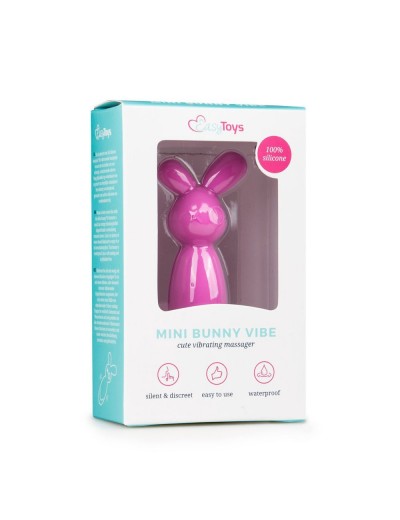 Розовый мини-вибратор Mini Bunny Vibe - 8 см.