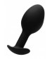 Черная анальная пробка N 89 Self Penetrating Butt Plug - 8,3 см.