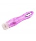 Фиолетовый вибратор Glitters Dual Probe - 21 см.