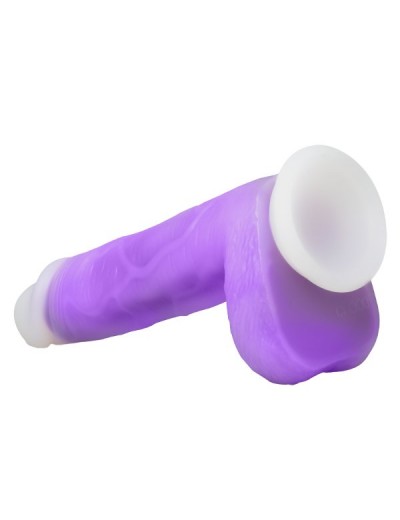 Фиолетовый вибратор-реалистик Encore 8 Inch Vibrating Dildo - 21,6 см.