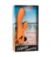 Оранжевый вибромассажер-кролик Newport Beach Babe с пульсирующим воздействием - 21,5 см.
