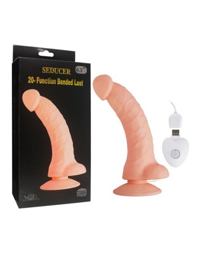 Телесный вибратор SEDUCER 20 Function Bended Lust - 17,5 см.