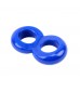 Синее эрекционное кольцо-восьмерка Duo Cock 8 Ball Ring